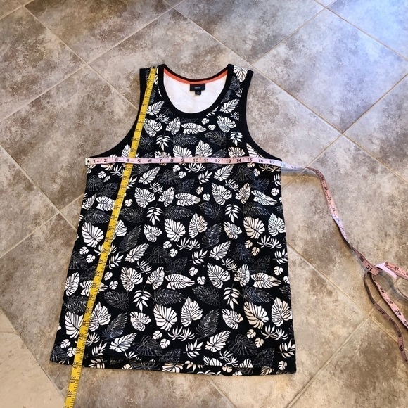 🆕 Mossimo leaf floral long tank top small scoop neck - Picture 6 of 10